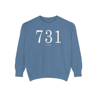 731 Throwback Comfort Colors Sweatshirt - Tucked & Threaded