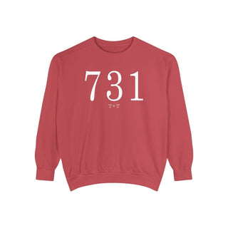 731 Throwback Comfort Colors Sweatshirt - Tucked & Threaded