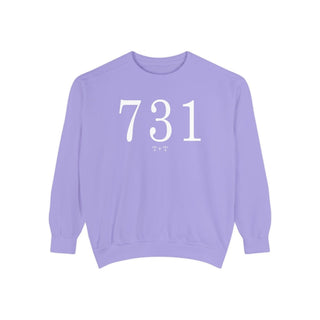 731 Throwback Comfort Colors Sweatshirt - Tucked & Threaded
