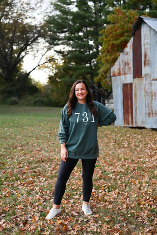 731 Throwback Comfort Colors Sweatshirt - Tucked & Threaded