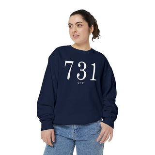 731 Throwback Comfort Colors Sweatshirt - Tucked & Threaded