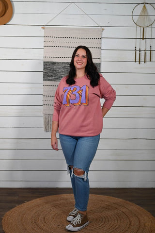 731 Vintage Mauve Sweatshirt - Tucked & Threaded