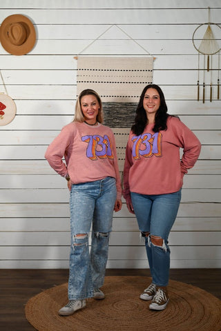 731 Vintage Mauve Sweatshirt - Tucked & Threaded