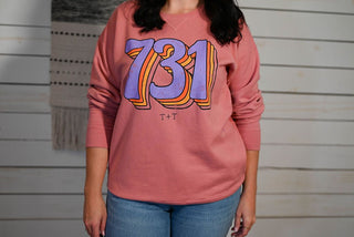 731 Vintage Mauve Sweatshirt - Tucked & Threaded