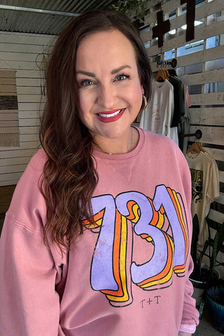 731 Vintage Mauve Sweatshirt - Tucked & Threaded