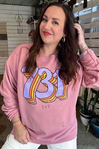 731 Vintage Mauve Sweatshirt - Tucked & Threaded