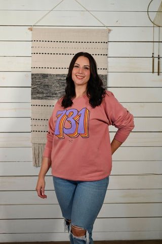 731 Vintage Mauve Sweatshirt - Tucked & Threaded