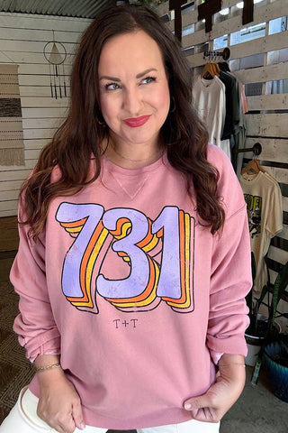 731 Vintage Mauve Sweatshirt - Tucked & Threaded