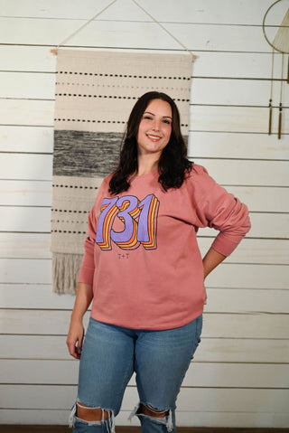 731 Vintage Mauve Sweatshirt - Tucked & Threaded