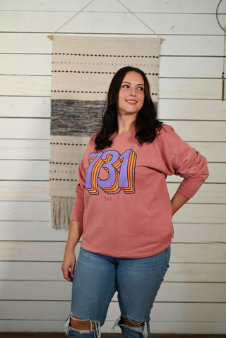 731 Vintage Mauve Sweatshirt - Tucked & Threaded