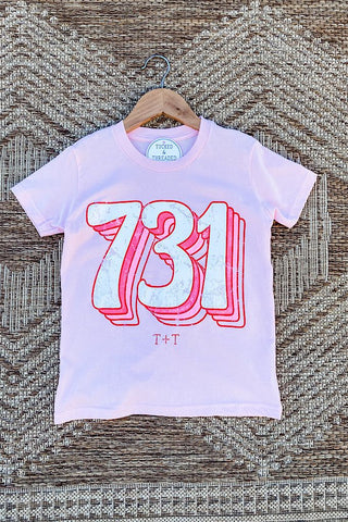 731 Vintage Pink Child Tee - Tucked & Threaded