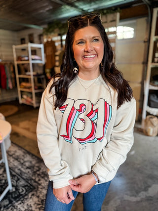 731 Vintage Sand Fleece-Lined Ladies' Sweatshirt - Tucked & Threaded