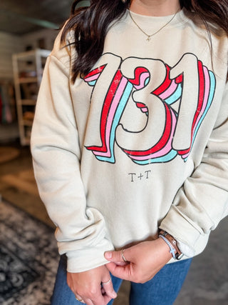 731 Vintage Sand Fleece-Lined Ladies' Sweatshirt - Tucked & Threaded