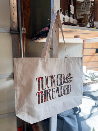 Tucked & Threaded Camo Canvas Jumbo Tote