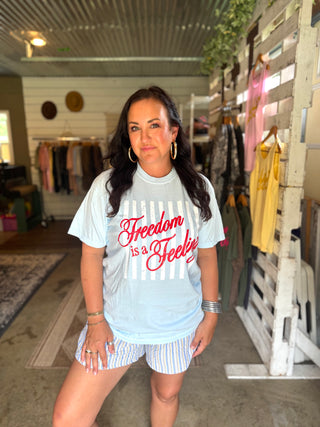 Freedom is a Feeling Chambray Unisex Tee - Tucked & Threaded
