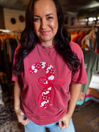 Quilted Candy Cane Unisex Tee