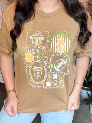 Fall Faves Collage Camel Vintage Tee