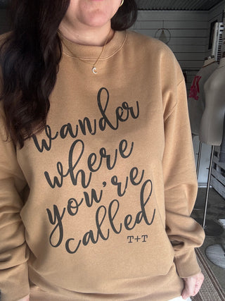 Wander Where You're Called Lightweight Sweatshirt - Tucked & Threaded