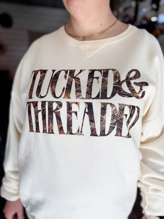 Tucked & Threaded Camo Ivory Sweatshirt
