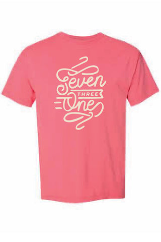 Seven Three One Coral Adult Tee