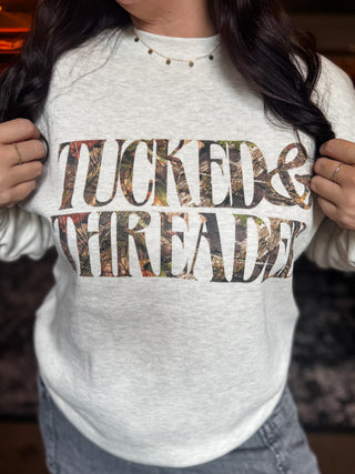 Tucked & Threaded Camo Oatmeal Heather Sweatshirt