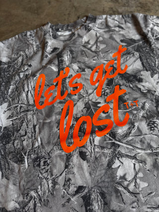 Let's Get Lost Grey Camouflage Unisex Tee - Tucked & Threaded