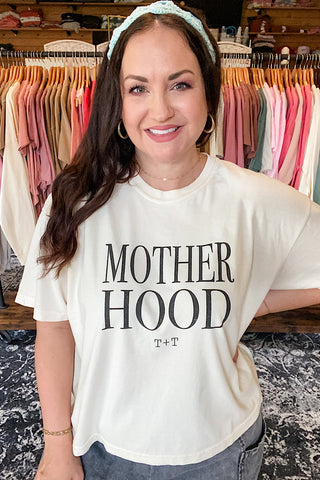 Motherhood Cream or Peach Boxy Tee