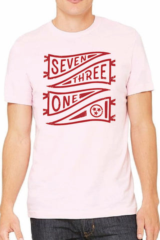 Seven Three One Banner Soft Pink Tee