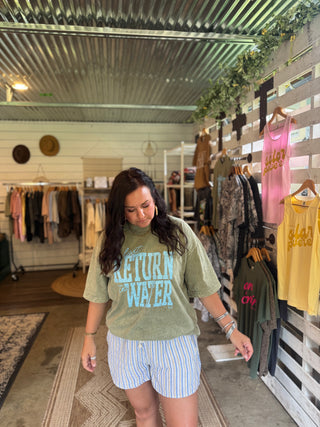 Return to Water Olive Mineral Wash Tee