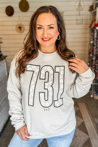 731 Daisy Heather Dust Sweatshirt