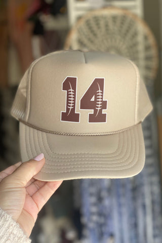 Football Tan Trucker Hat