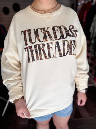 Tucked & Threaded Camo Ivory Sweatshirt