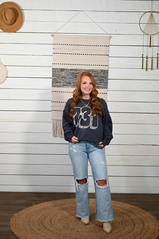 731 Bubble Slate Blue Sweatshirt