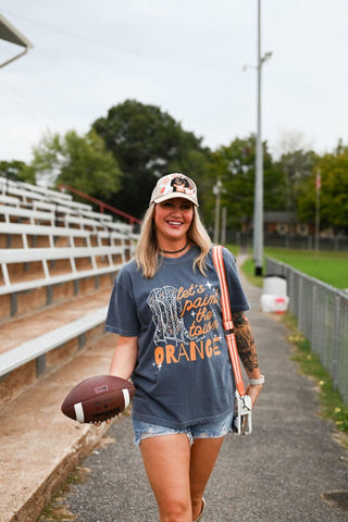 Paint the Town Orange Denim Adult Tee