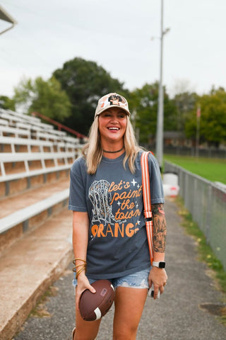 Paint the Town Orange Denim Adult Tee