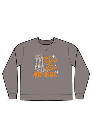 Paint the Town Orange Unisex Sweatshirt-Tucked & Threaded-S-Grey-Tucked &amp; Threaded