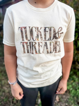 Tucked & Threaded Camo Youth Tee