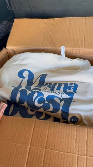 Mama Knows Best Ivory Hi-Lo Graphic Tee