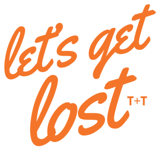 Let's Get Lost Navy Drapey Tee - Tucked & Threaded