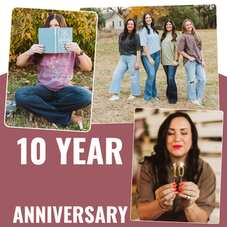 Tucked & Threaded Mobile Homepage Graphic 10 Year Anniversary