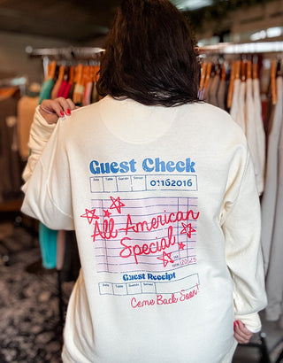 All American Ivory Unisex Sweatshirt - Tucked & Threaded