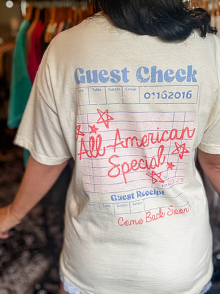 All American Midweight Faded Cream Tee - Tucked & Threaded