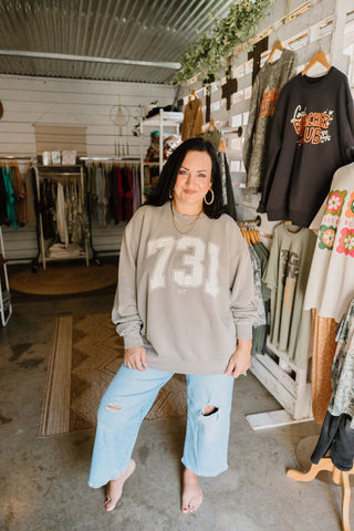 Area Code 731 Collegiate Midweight Sweatshirt | Tucked & Threaded - Tucked & Threaded
