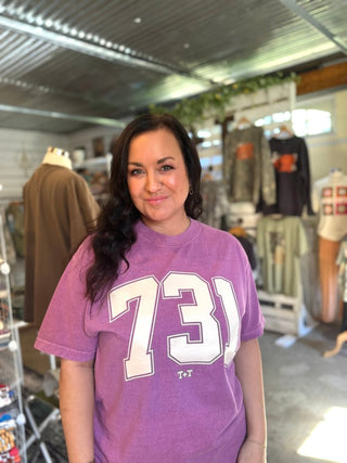Area Code 731 Unisex Berry Tee | Tucked & Threaded - Tucked & Threaded