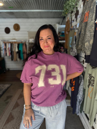 Area Code 731 Unisex Berry Tee | Tucked & Threaded - Tucked & Threaded