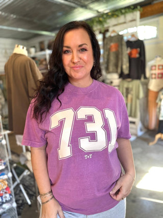 Area Code 731 Unisex Berry Tee | Tucked & Threaded - Tucked & Threaded