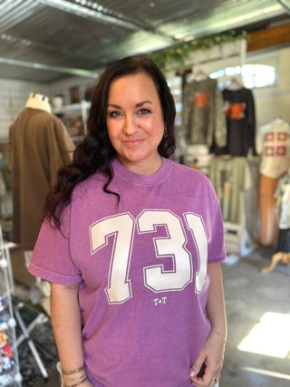 Area Code 731 Unisex Berry Tee | Tucked & Threaded - Tucked & Threaded