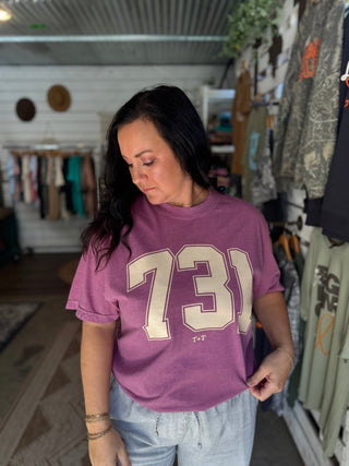 Area Code 731 Unisex Berry Tee | Tucked & Threaded - Tucked & Threaded