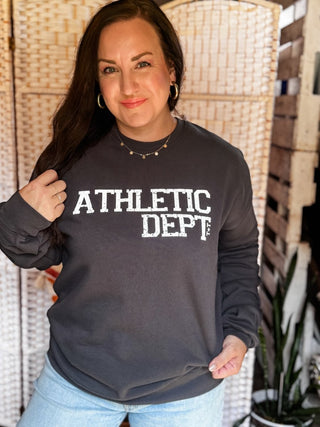 Athletic Dept. Dark Grey Soft Sweatshirt - Tucked & Threaded