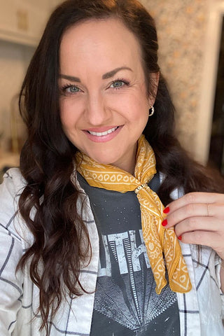Bandana + Wooden Ring - Tucked & Threaded